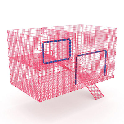 Prairie Dog Mansion - Handmade in the USA! Cages Quality Cage Crafters Add-On 3rd Level Pink 