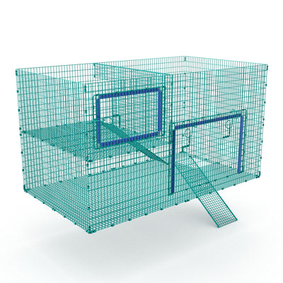 Prairie Dog Mansion - Handmade in the USA! Cages Quality Cage Crafters Add-On 3rd Level Teal 